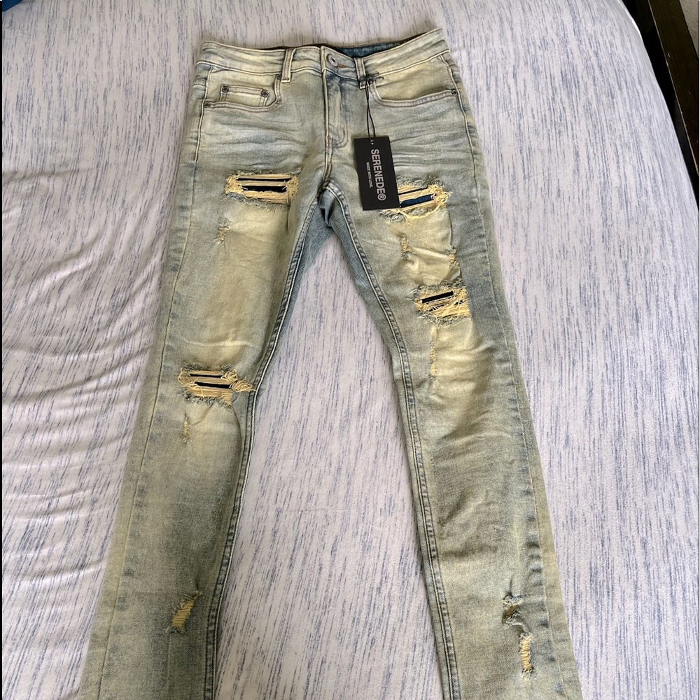 SERENEDE JEANS, light blue , waist size 28